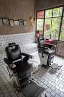 Foto gratuita negozio di barbiere stile vintage retrò