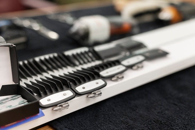 Barber shop tools arrangement
