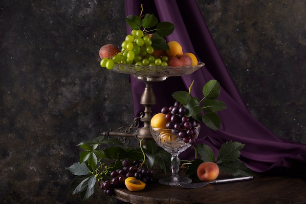 Baroque style with fresh grapes