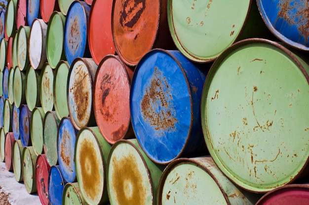 Free photo barrels for storing oil