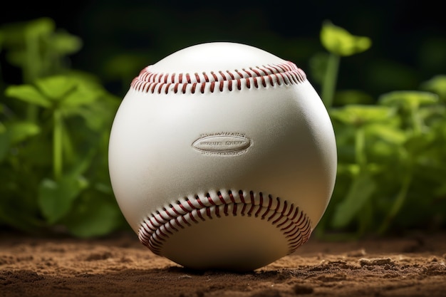 Бесплатное фото Изображение бейсбольного мяча, сгенерированное искусственным интеллектом