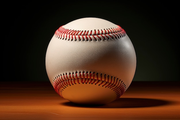 Бесплатное фото Изображение бейсбольного мяча, сгенерированное искусственным интеллектом