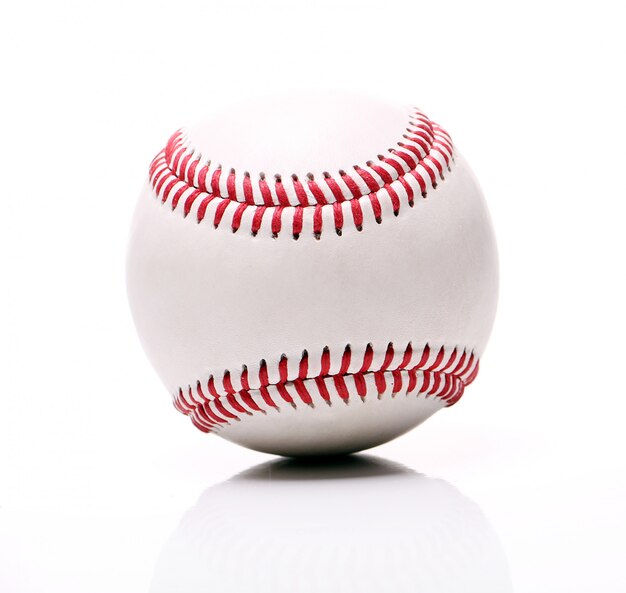 Baseball ball on white