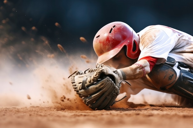 Free photo baseball player on the field during a match