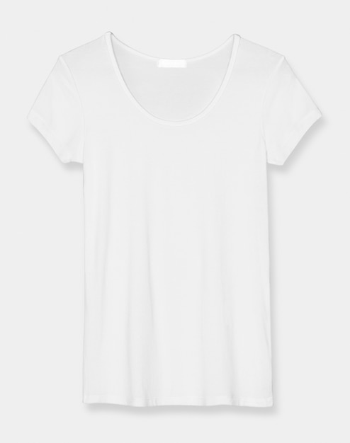 Basic white scoop neck tee women&rsquo;s apparel front view