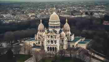 Free photo basilica cross symbolizes christianity rich history and spirituality generated by ai