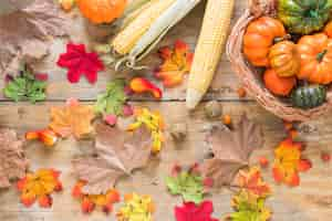 Free photo basket with vegetables near foliage