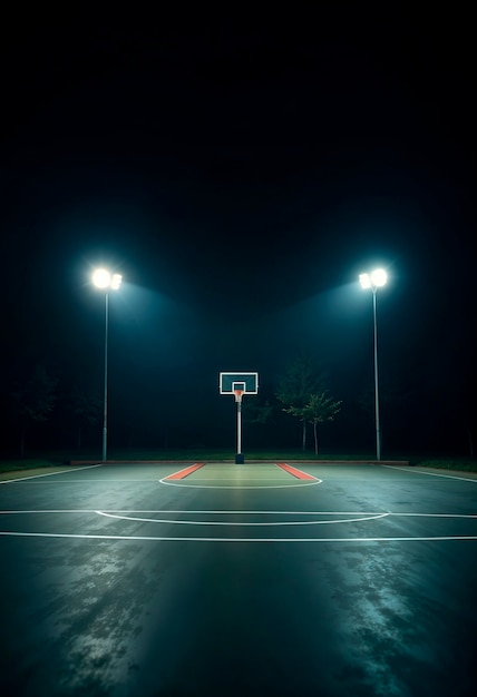 Basketball sport environment filed