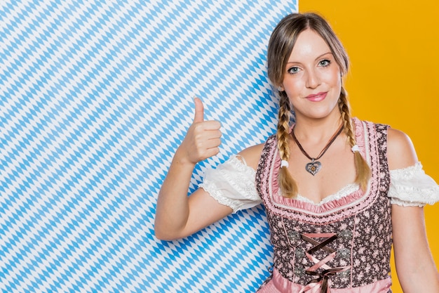 Bavarian woman in traditional costume