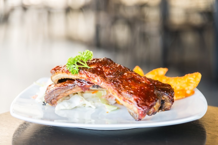 Free Photo bbq ribs meat steak