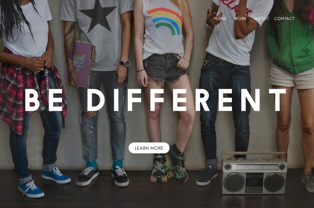 Be different landing page