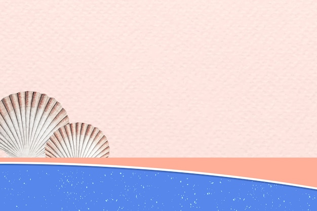 Пляжный фон с раковинами моллюсков, переработанный по произведениям Августа Аддисона Гулда