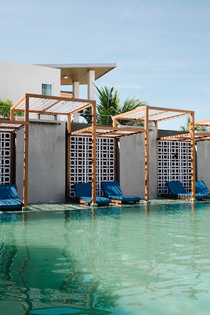 beach chair in hotel