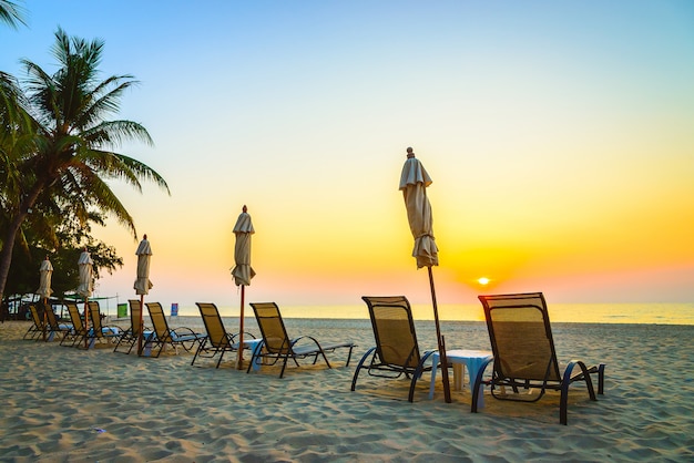 Foto gratuita sedia da spiaggia