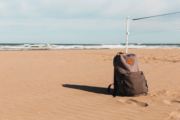 Beach concept with bag