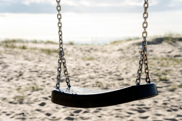 Beach landscape with swing