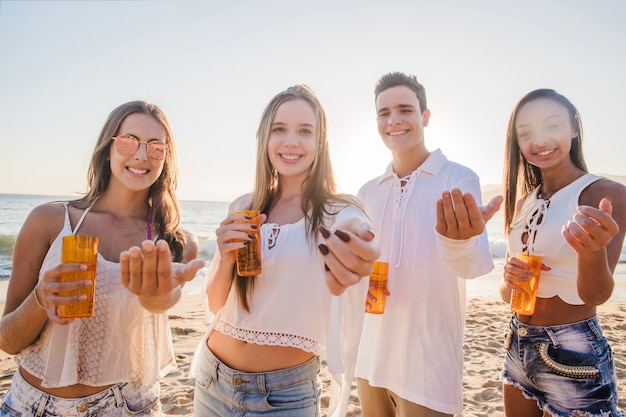 Free photo beach party invitation