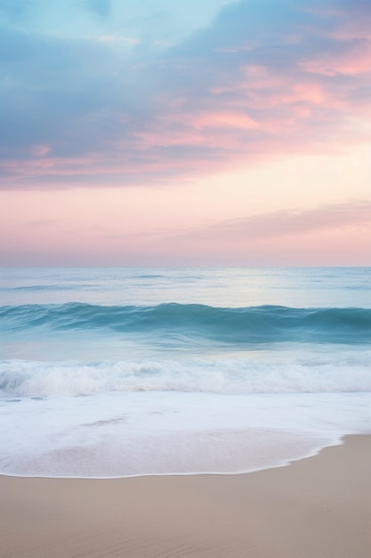 Foto gratuita vista sulla spiaggia con acqua dell'oceano