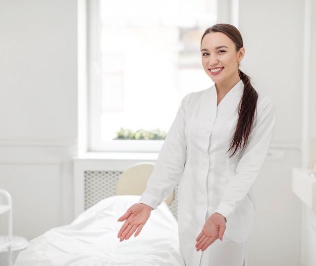 Beautician woman at clinic