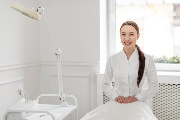 Beautician woman at clinic