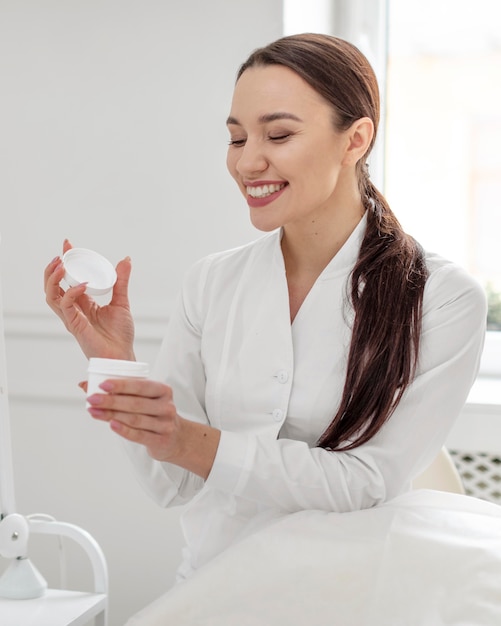 beautician woman at clinic