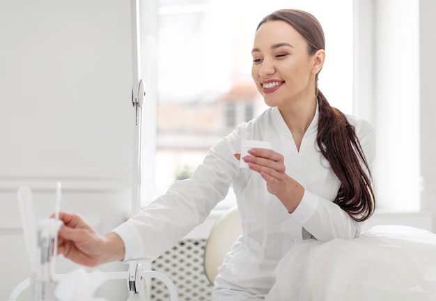 beautician woman at clinic