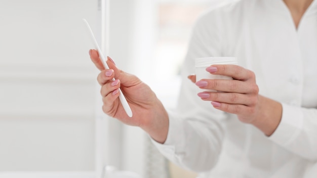 Beautician woman at clinic