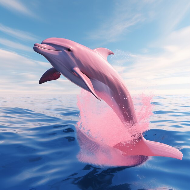 Красивый 3D дельфин
