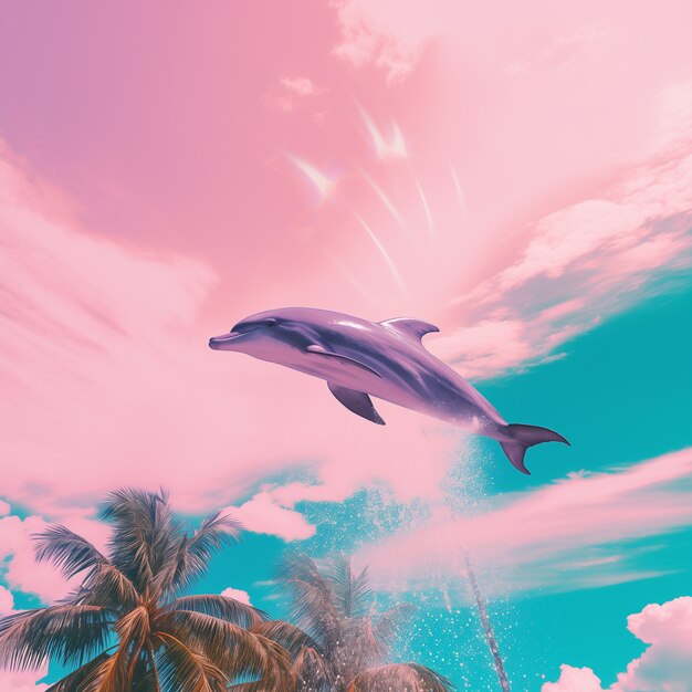 Beautiful 3d dolphin