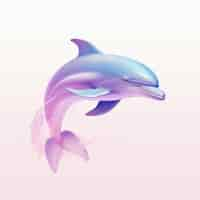 Free photo beautiful 3d dolphin