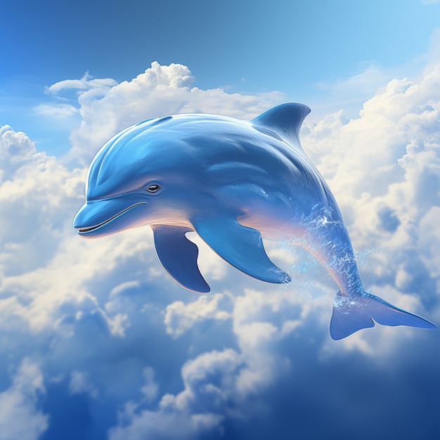 Beautiful 3d dolphin