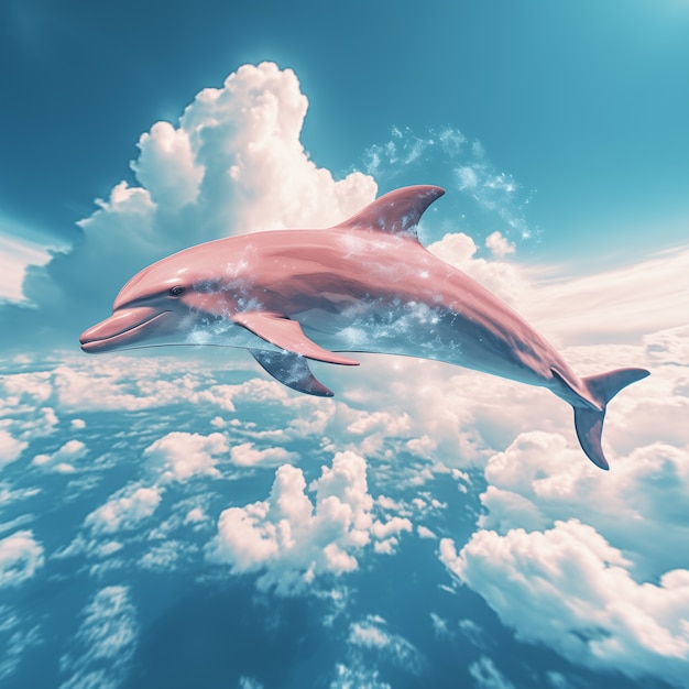 Beautiful 3d dolphin