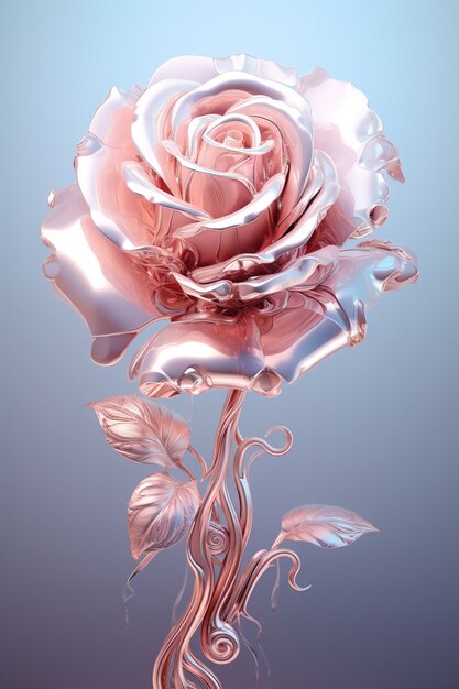 美しい3Dのバラの花