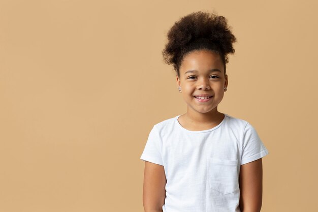 Beautiful and adorable girl celebrating life