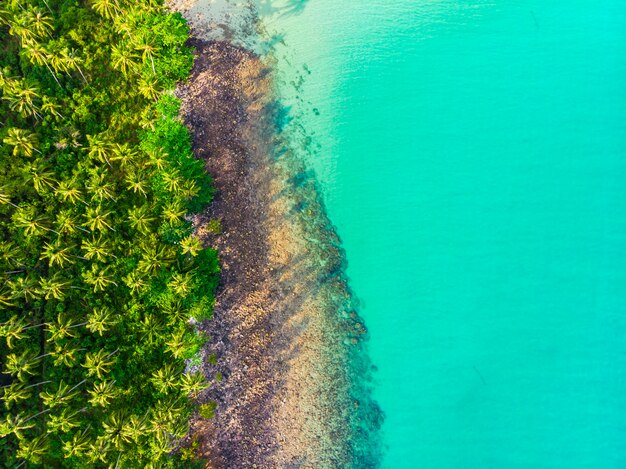 Beautiful Aerial view of beach 