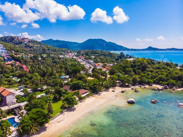 Beautiful aerial view of beach 