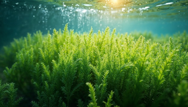 Beautiful algae and seabed