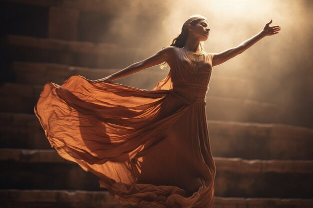 美しい古代ギリシャのダンサー