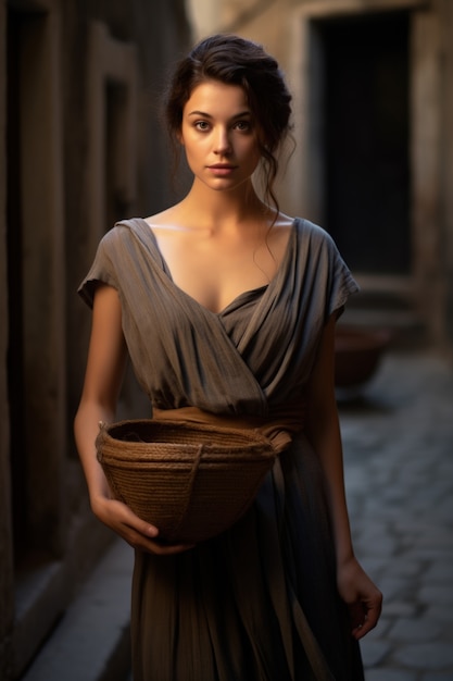 Free photo beautiful ancient greek woman