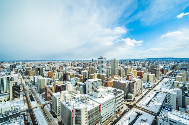 札幌市の美しい建築物街並み