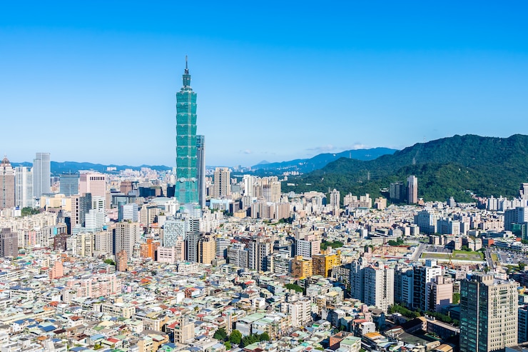 Free Photo beautiful architecture building taipei city