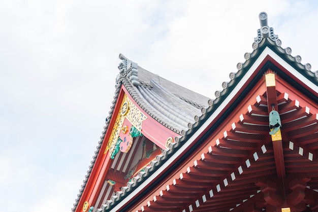 日本の浅草地域における浅草寺の美しい建築