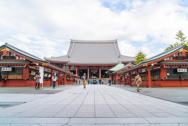 Beautiful Architecture at Sensoji Temple around Asakusa area in Japan