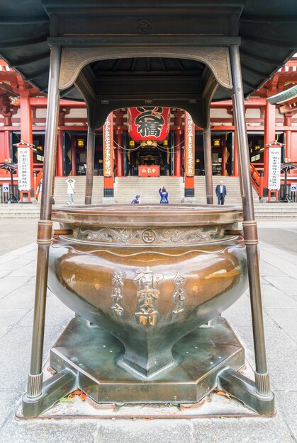 Beautiful Architecture at Sensoji Temple around Asakusa area in Japan