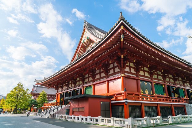 Beautiful Architecture at Sensoji Temple around Asakusa area in Japan