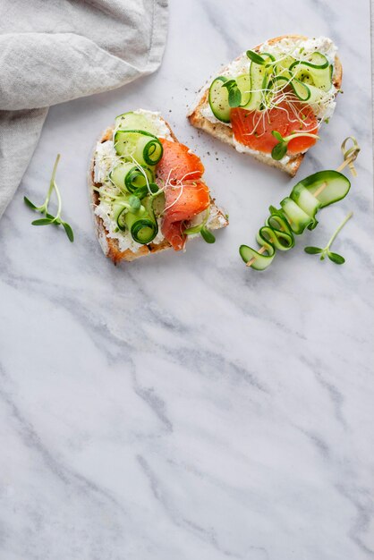 Beautiful arrangement of delicious food