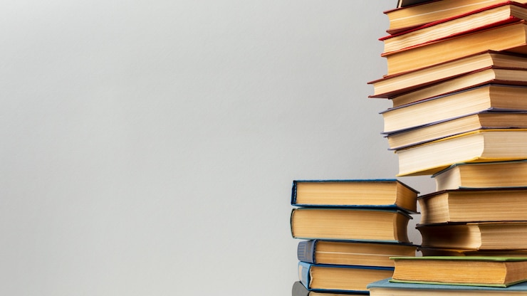 Free Photo beautiful arrangement of different books