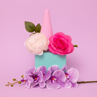 Beautiful arrangement of flowers. aroma beauty woman day concept Premium Photo