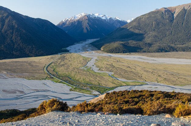 Beautiful Arthur's Pass mountain in New Zealand