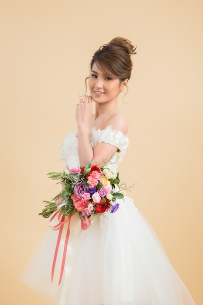 Beautiful asian bride portrait